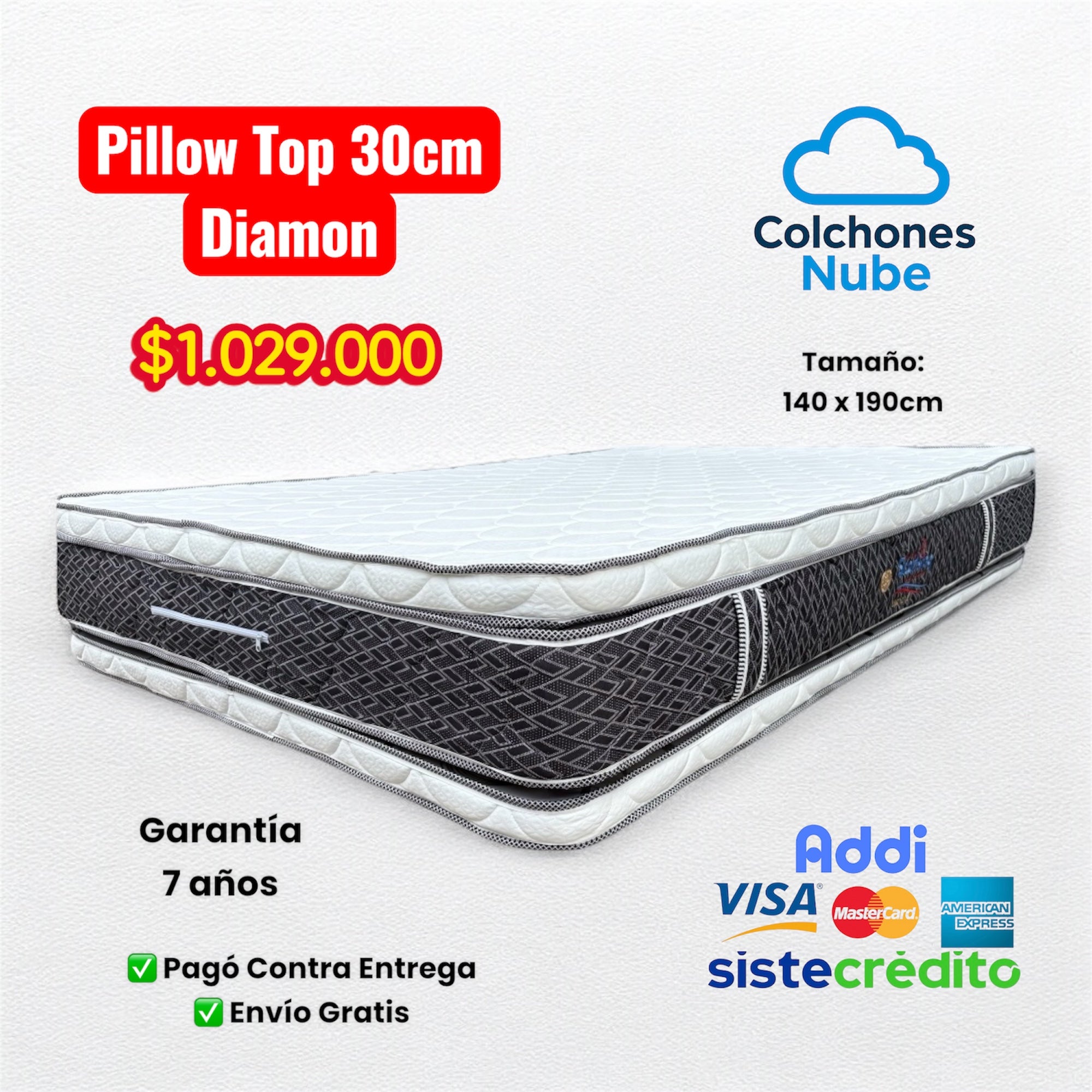 Pillow Top 30cm Diamon